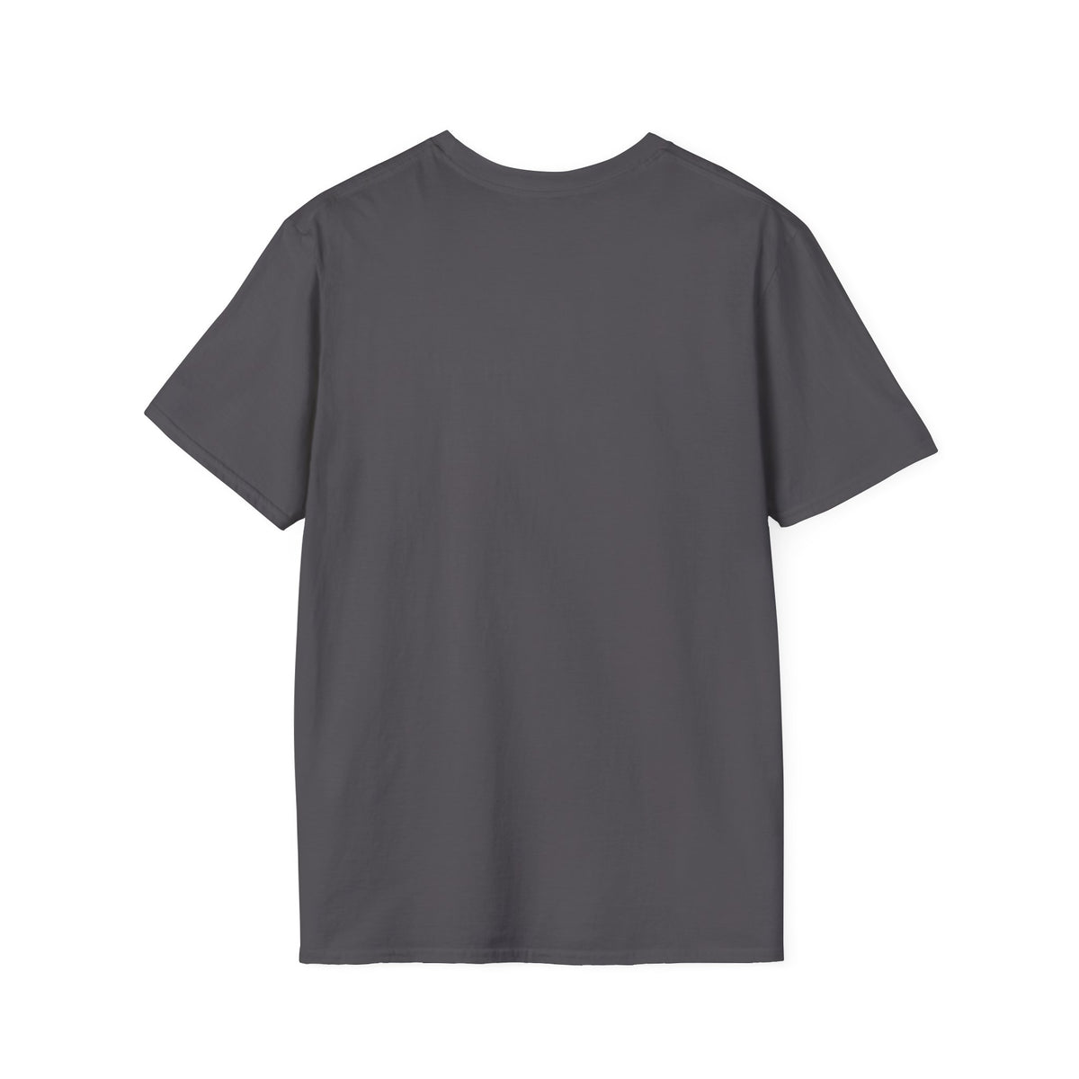 Charcoal crewneck T-shirt back, plain
