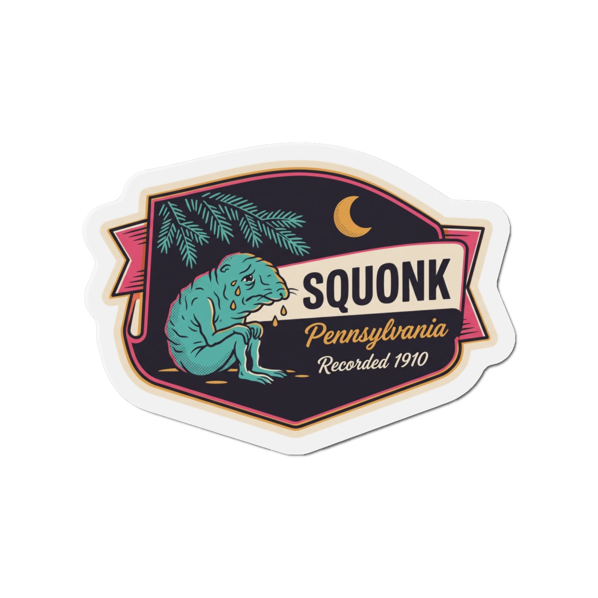 Die-cut SQUONK Pennsylvania logo magnet displaying “Pennsylvania” and “Recorded 1910”