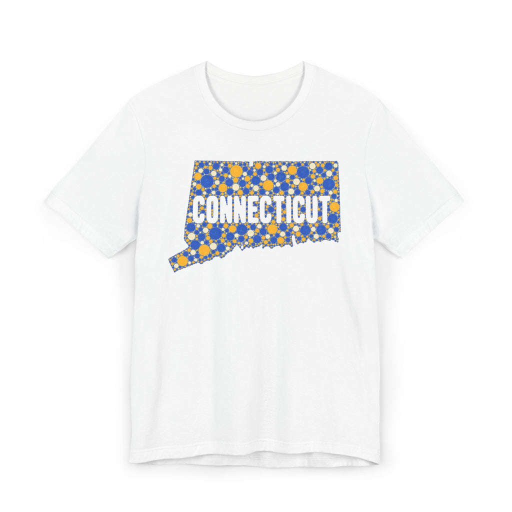 Connecticut State Floral Pattern T-Shirt | Connecticut Map Outline Graphic Tee