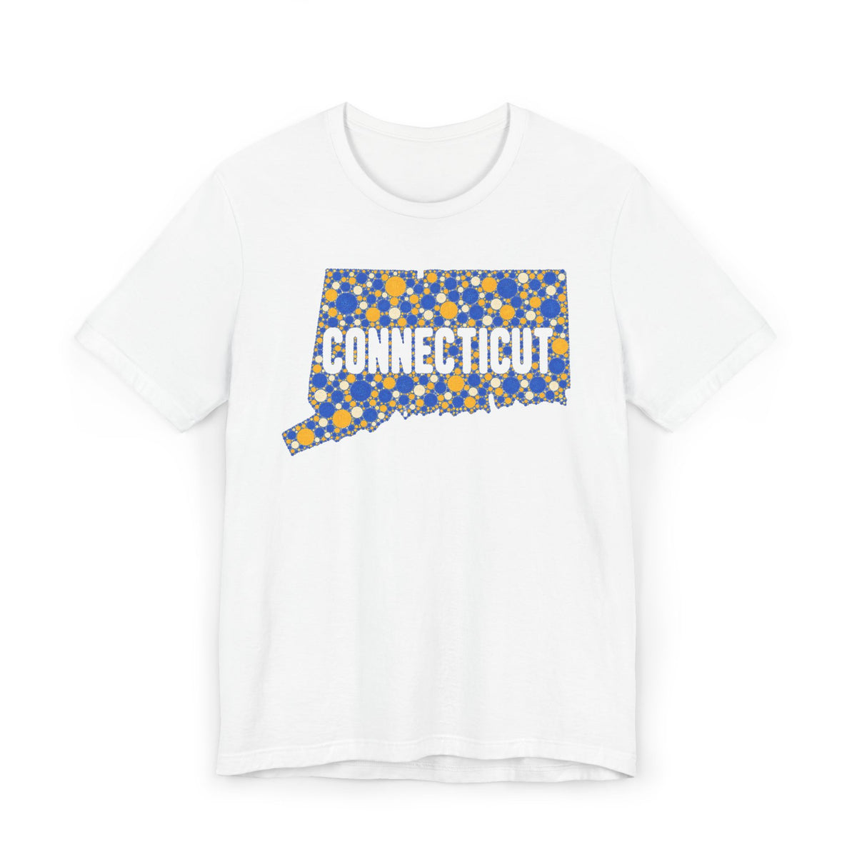 Connecticut State Floral Pattern T-Shirt | Connecticut Map Outline Graphic Tee