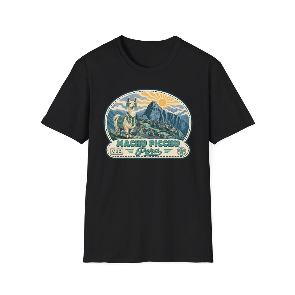 Machu Picchu Llama T-Shirt | Vintage Mountain Travel Tee