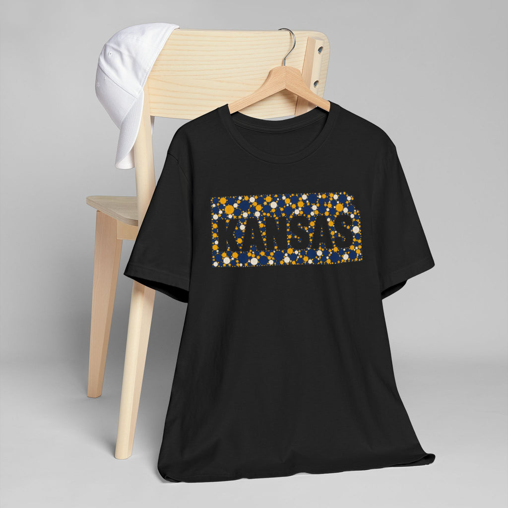 Kansas State Floral Pattern T-Shirt | Kansas Map Outline Graphic Tee
