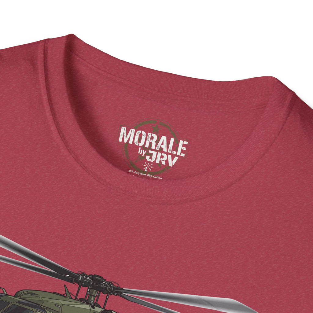 Bordo t-shirt, yakası ve Morale by TR1 logosu baskısı
