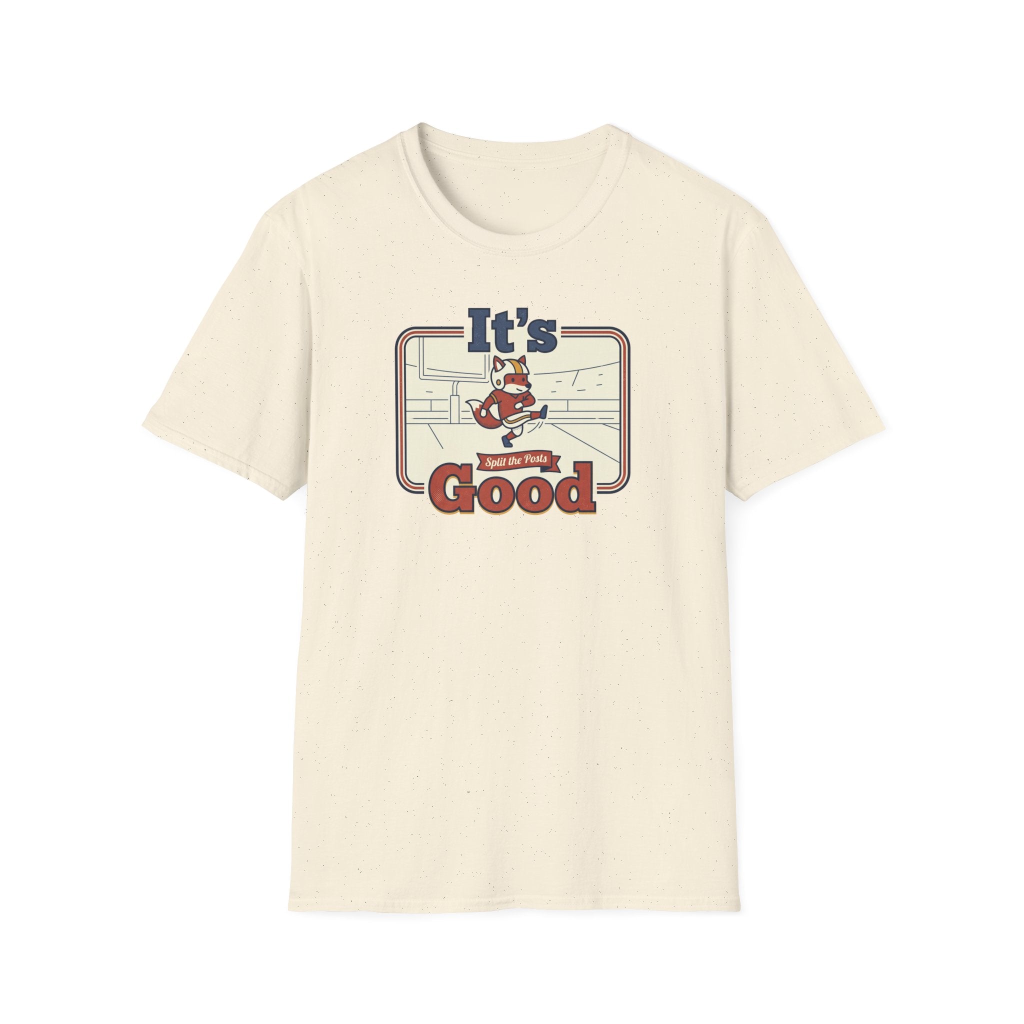 Natural cream short-sleeve T-shirt with fox skate graphic and “It’s Good” text