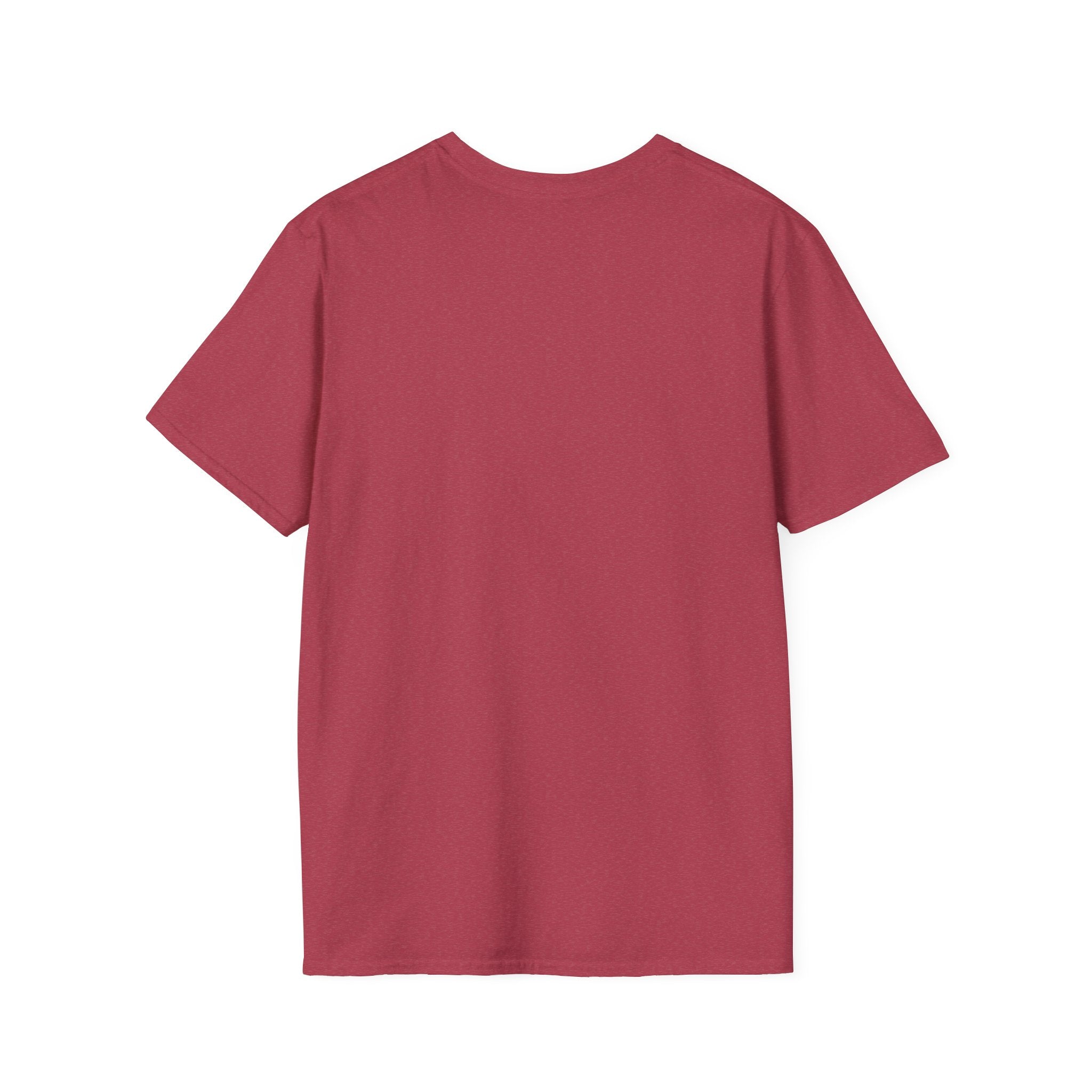 Heather Cardinal T-shirt, crew neck, plain front