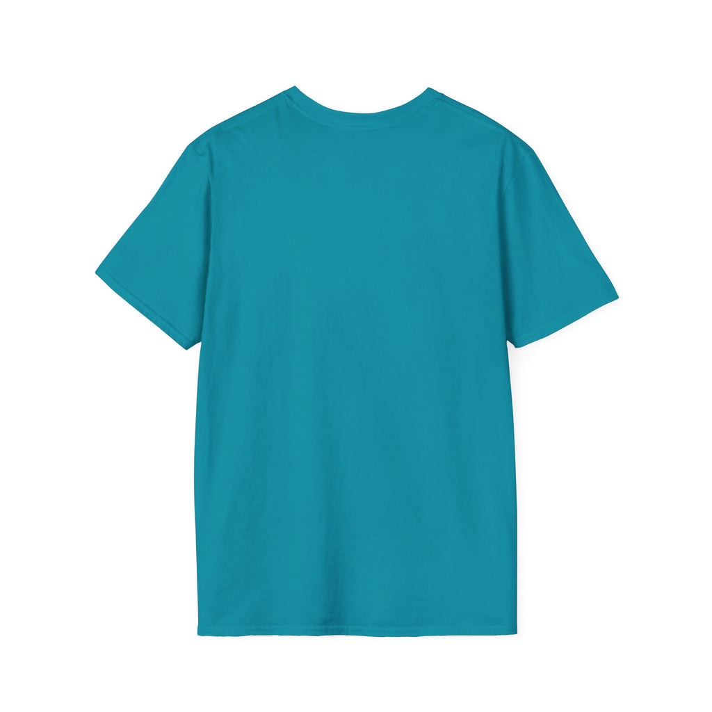 Teal blue Lone Wolf howling T-shirt, short sleeves, crew neck