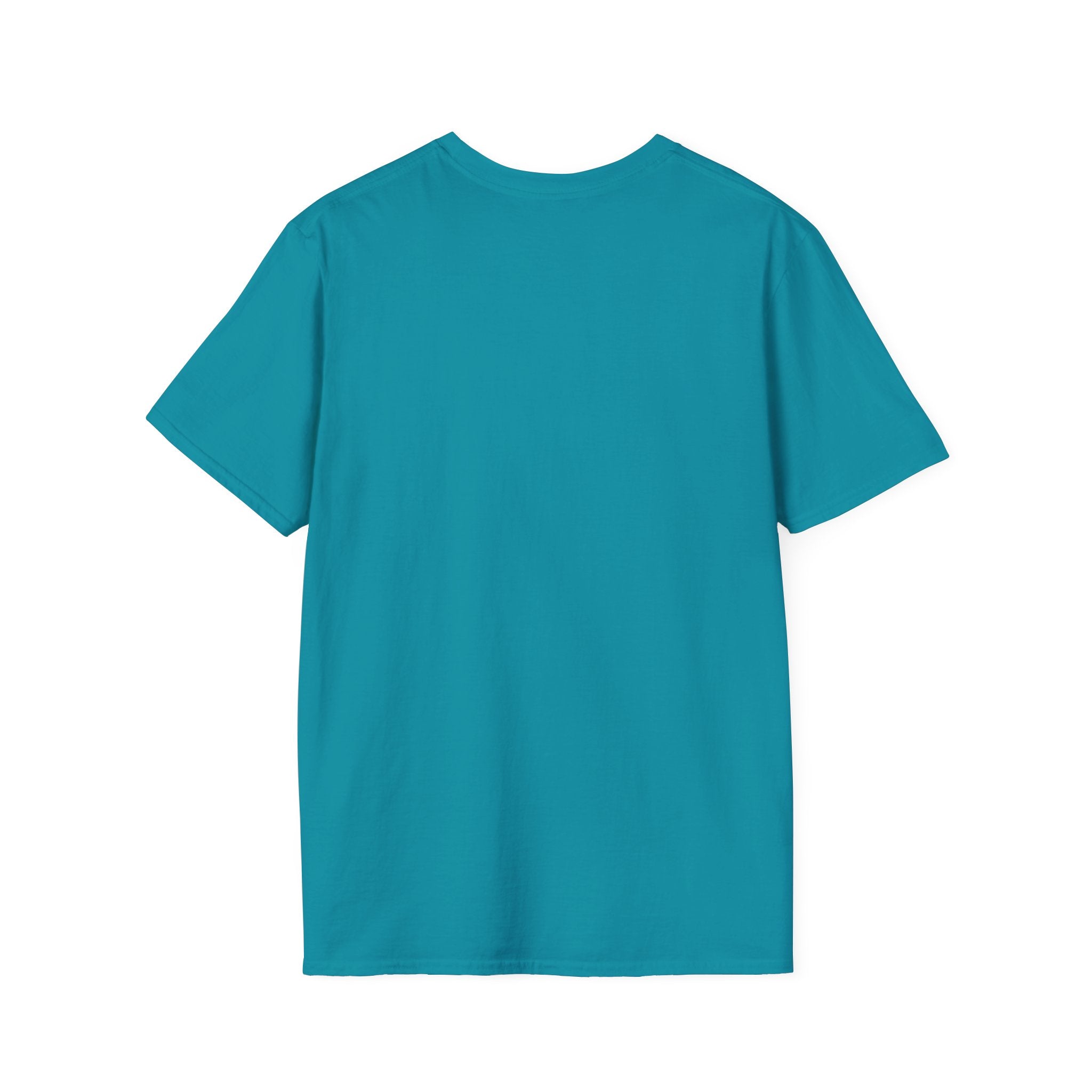 Teal blue Lone Wolf howling T-shirt, short sleeves, crew neck