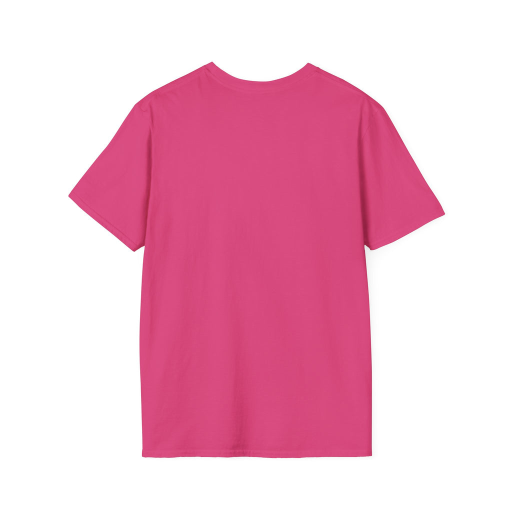 Pink T-shirt with retro I am Florida map graphic and palm trees on front