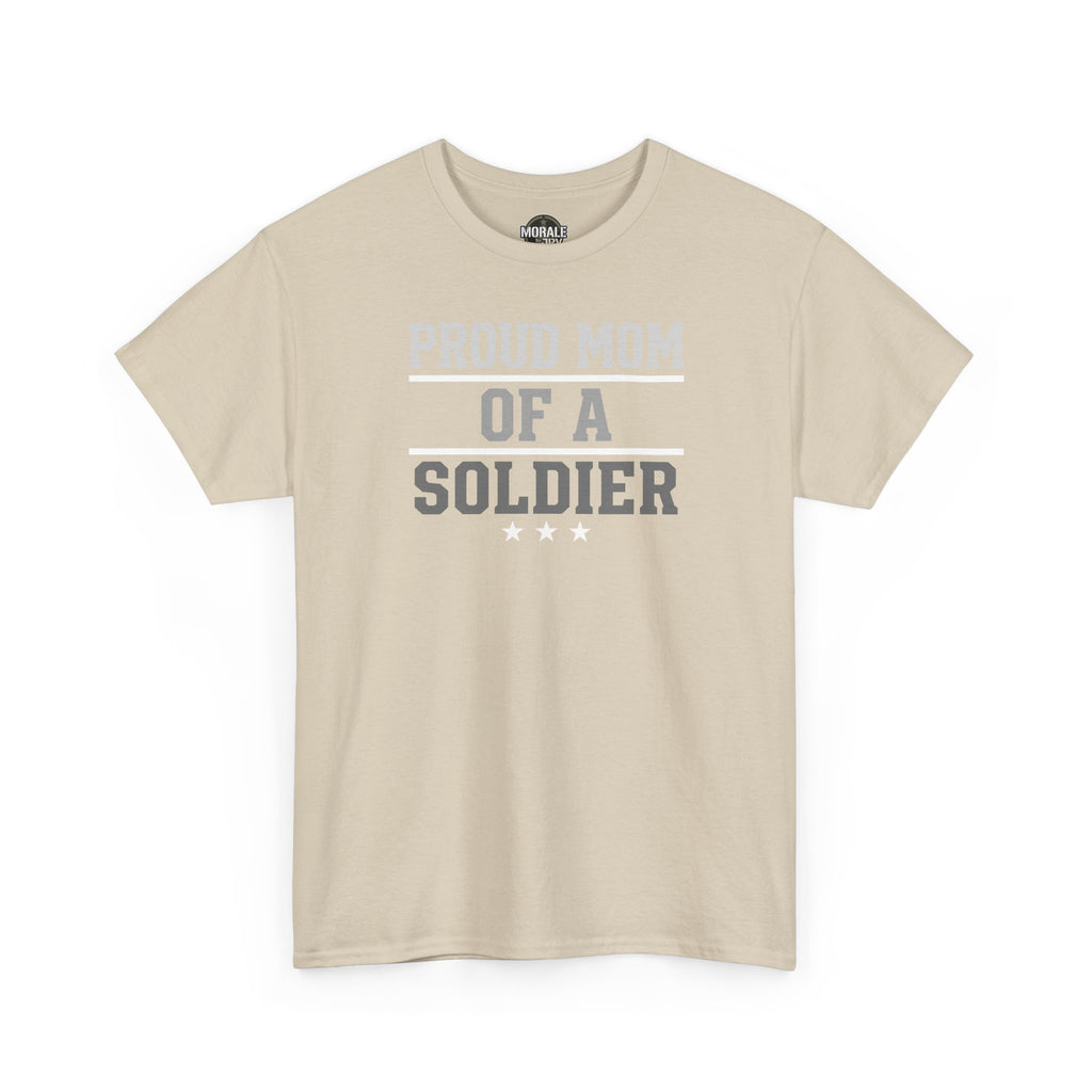 Beige crew-neck T-shirt with 