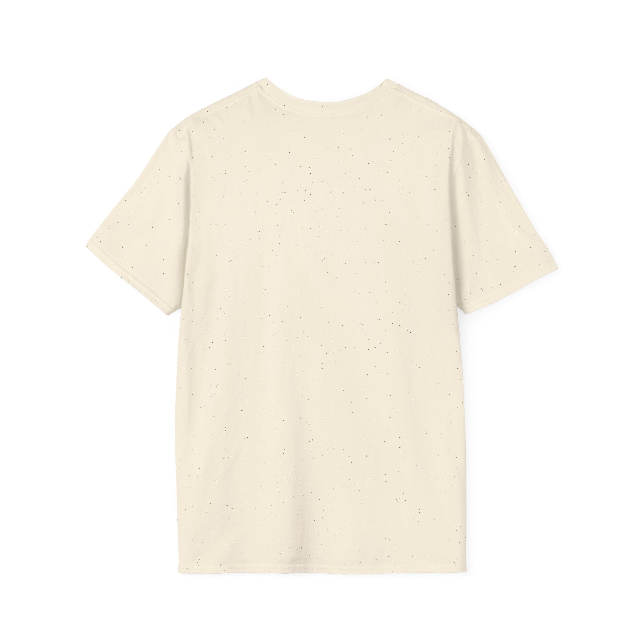 Cream solid T-shirt, plain back view