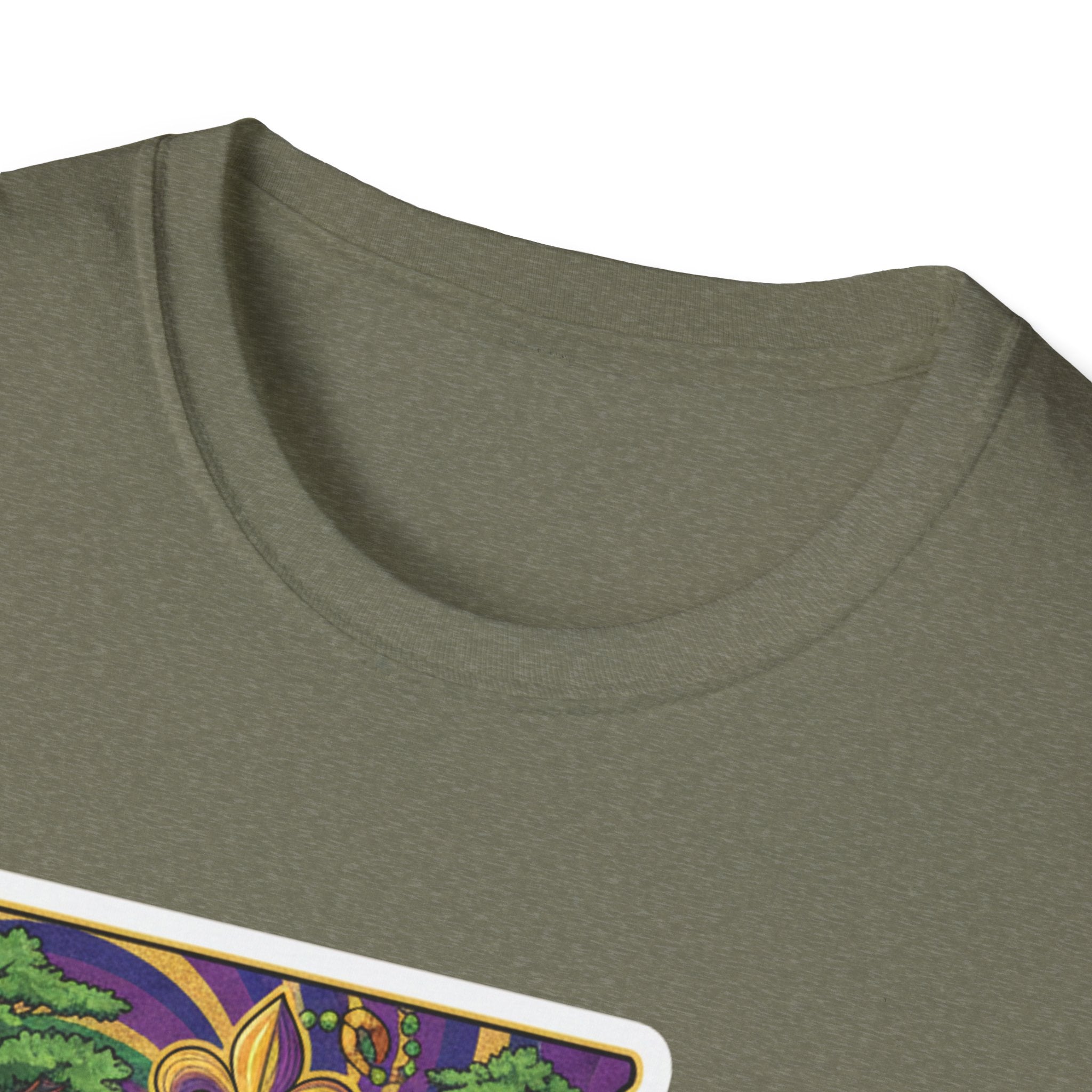 Olive green T-shirt, crew neck