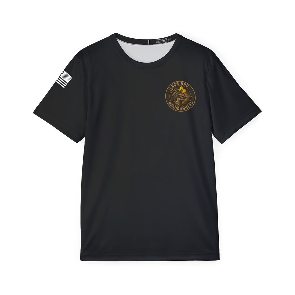 226HHD Black - 100% Polyester T-Shirt (print into material, can not feel the print)