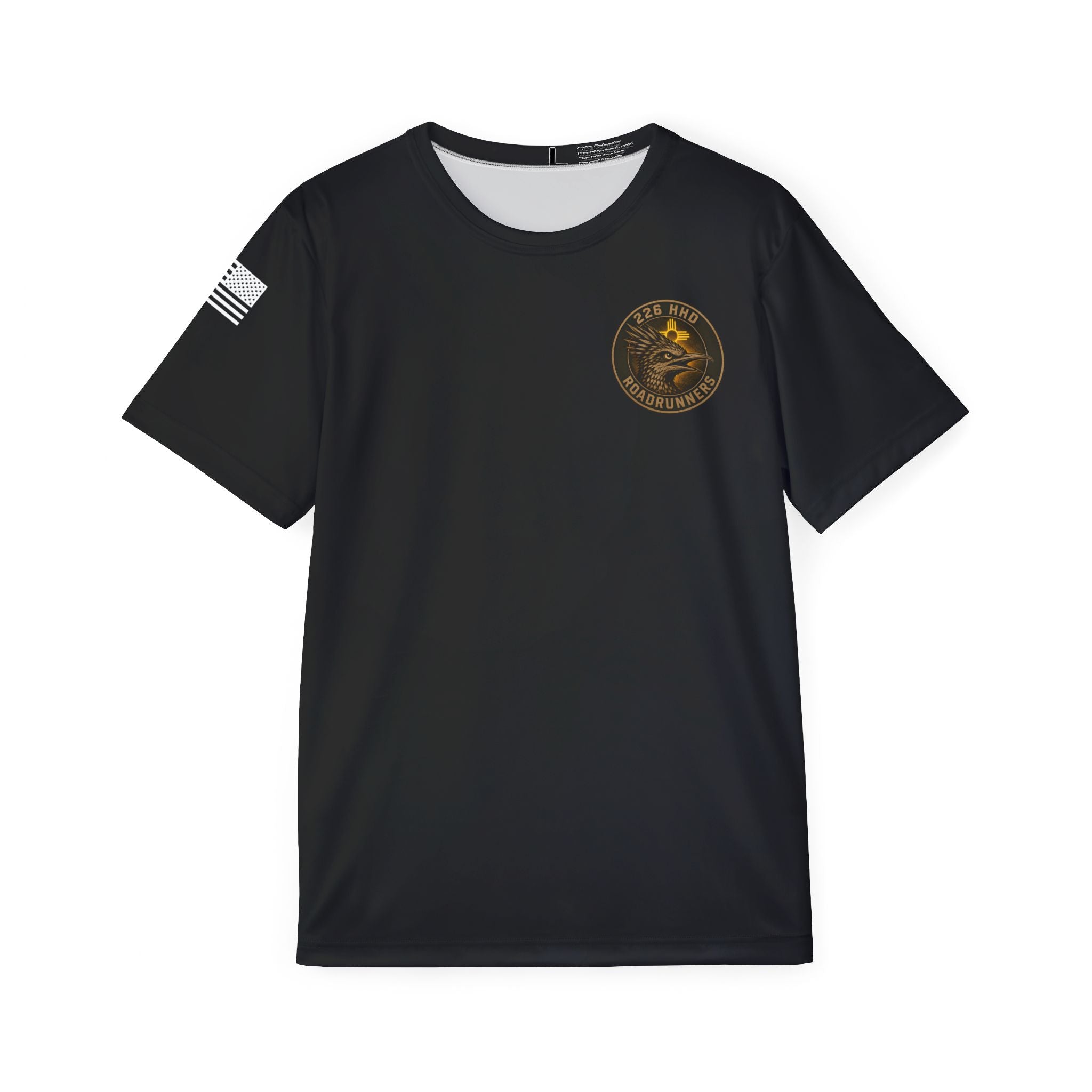 226HHD Black - 100% Polyester T-Shirt (print into material, can not feel the print)