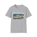 Sport Grey T-shirt with “I am Pennsylvania” map graphic and landmarks front print