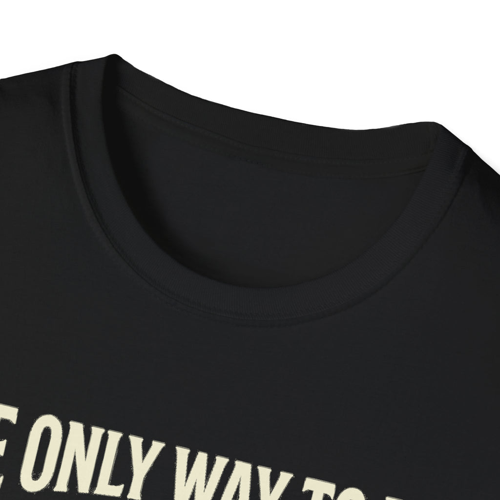 Black T-shirt crew neck with smooth collar seam