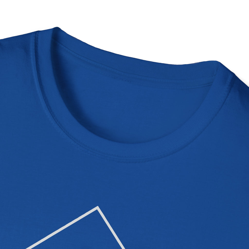 Royal blue crewneck T-shirt neckline