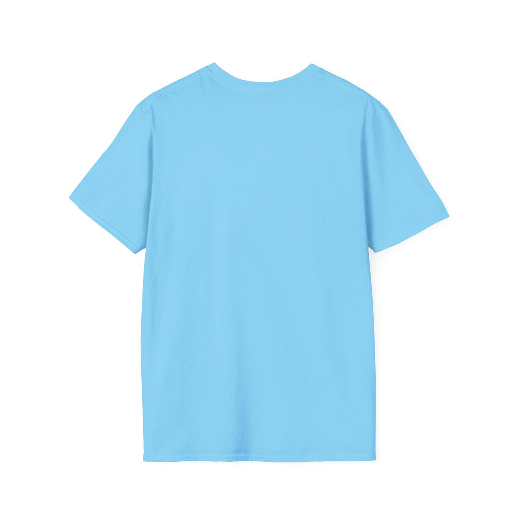 Light blue crew-neck T-shirt with plain front