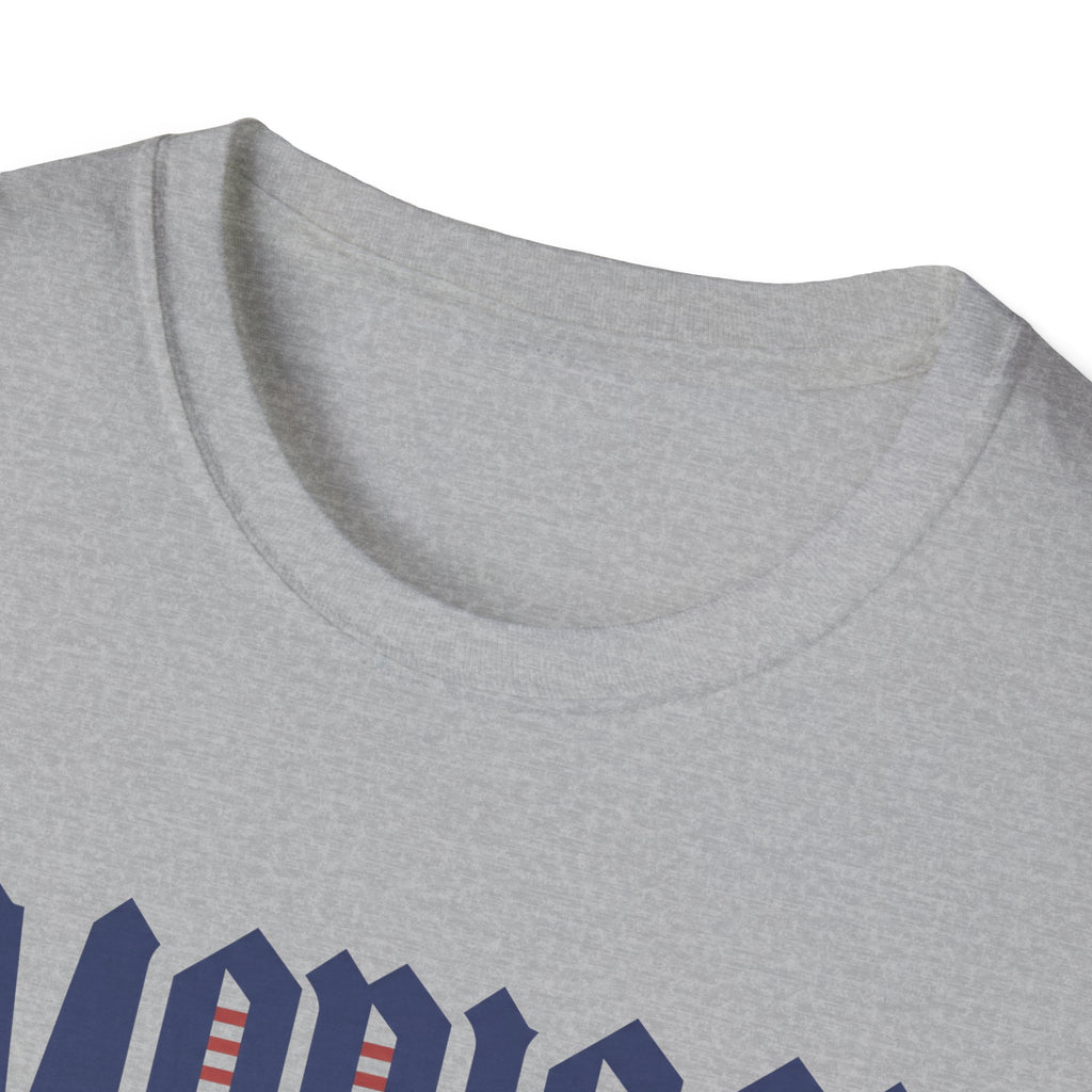 American Flag Stripe Lettering T-Shirt - Patriotic USA Pride Tee