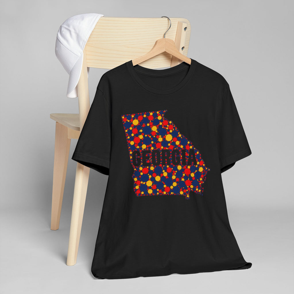 Georgia State Map Floral Pattern T-Shirt | Georgia Outline Graphic Tee