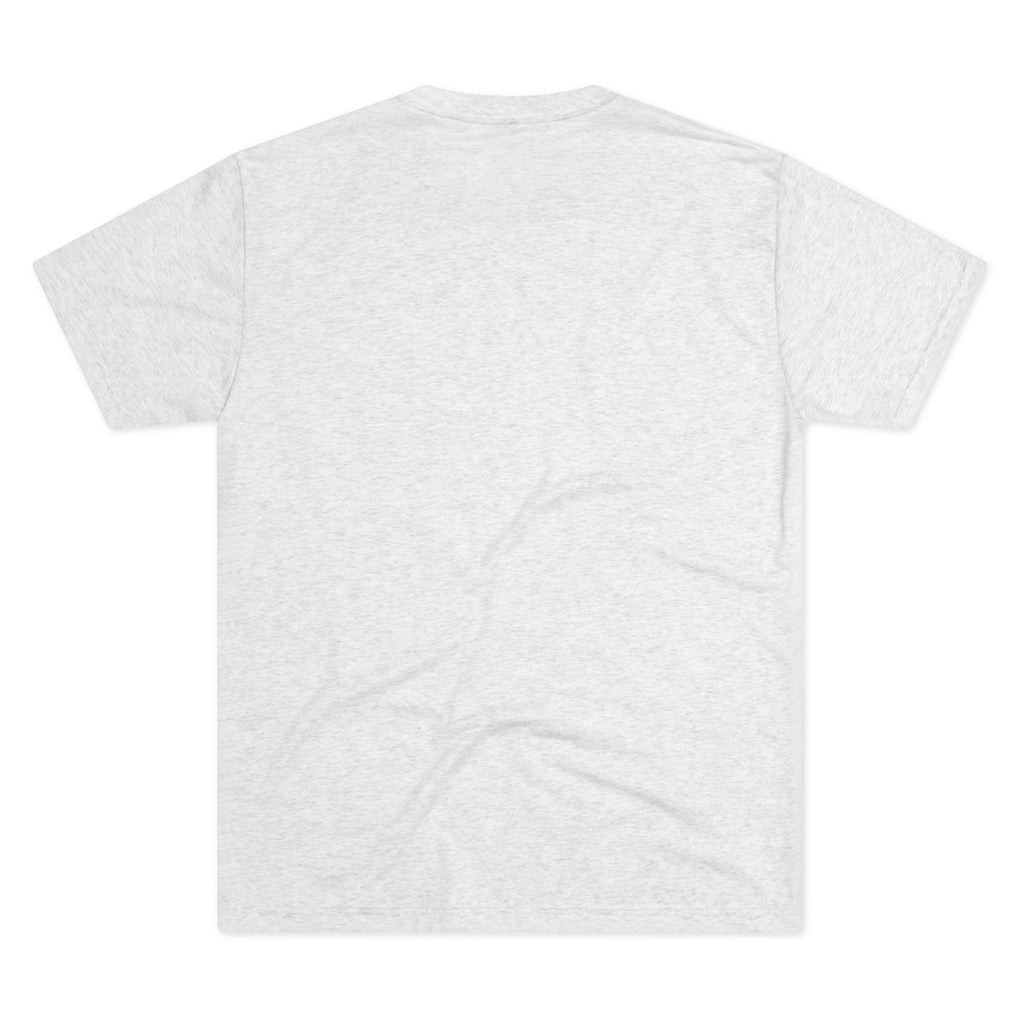 Light gray heather T-shirt back view, plain