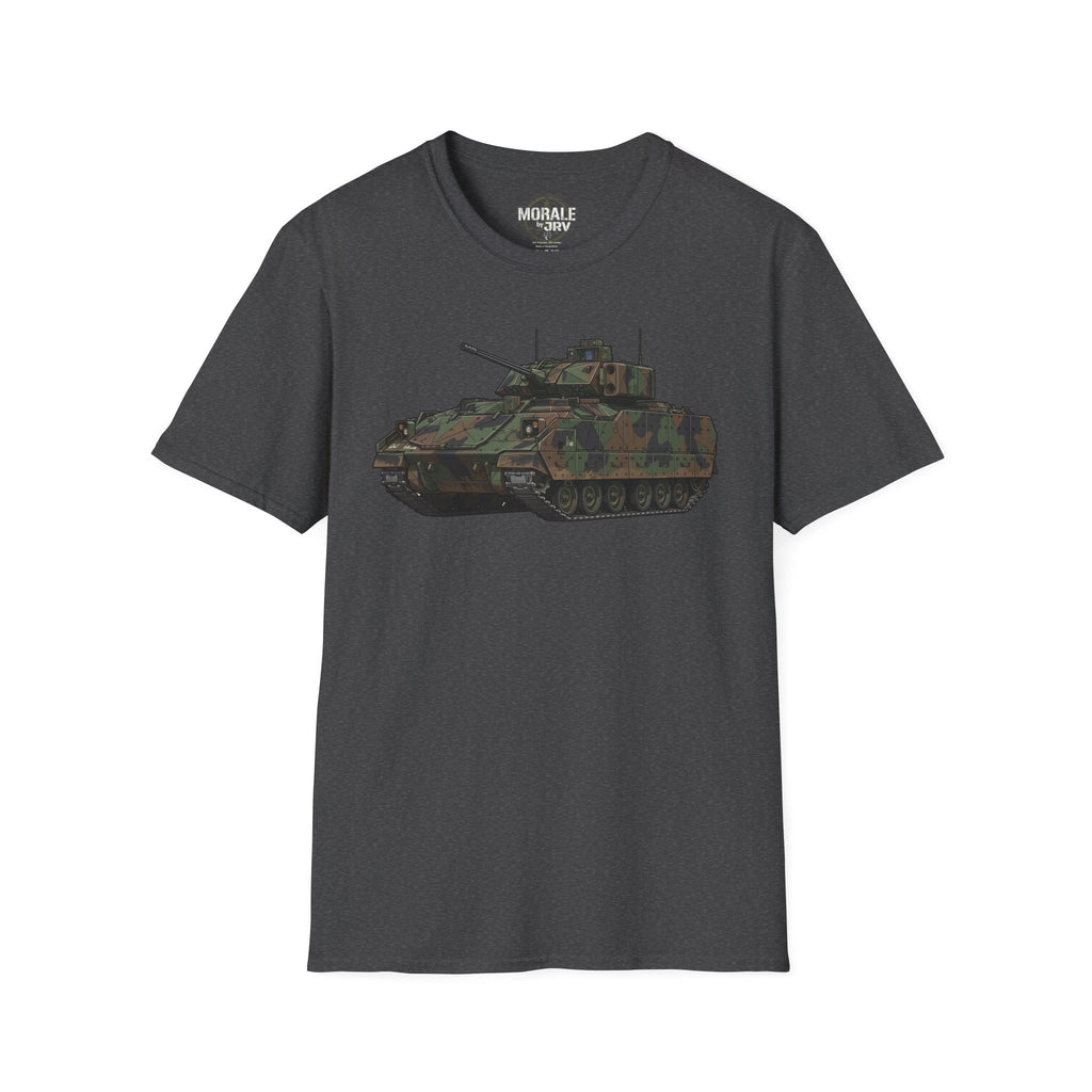 Tank graphic T-shirt in dark charcoal fabric