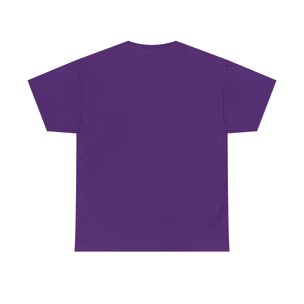 Purple T-shirt with short sleeves, plain back view