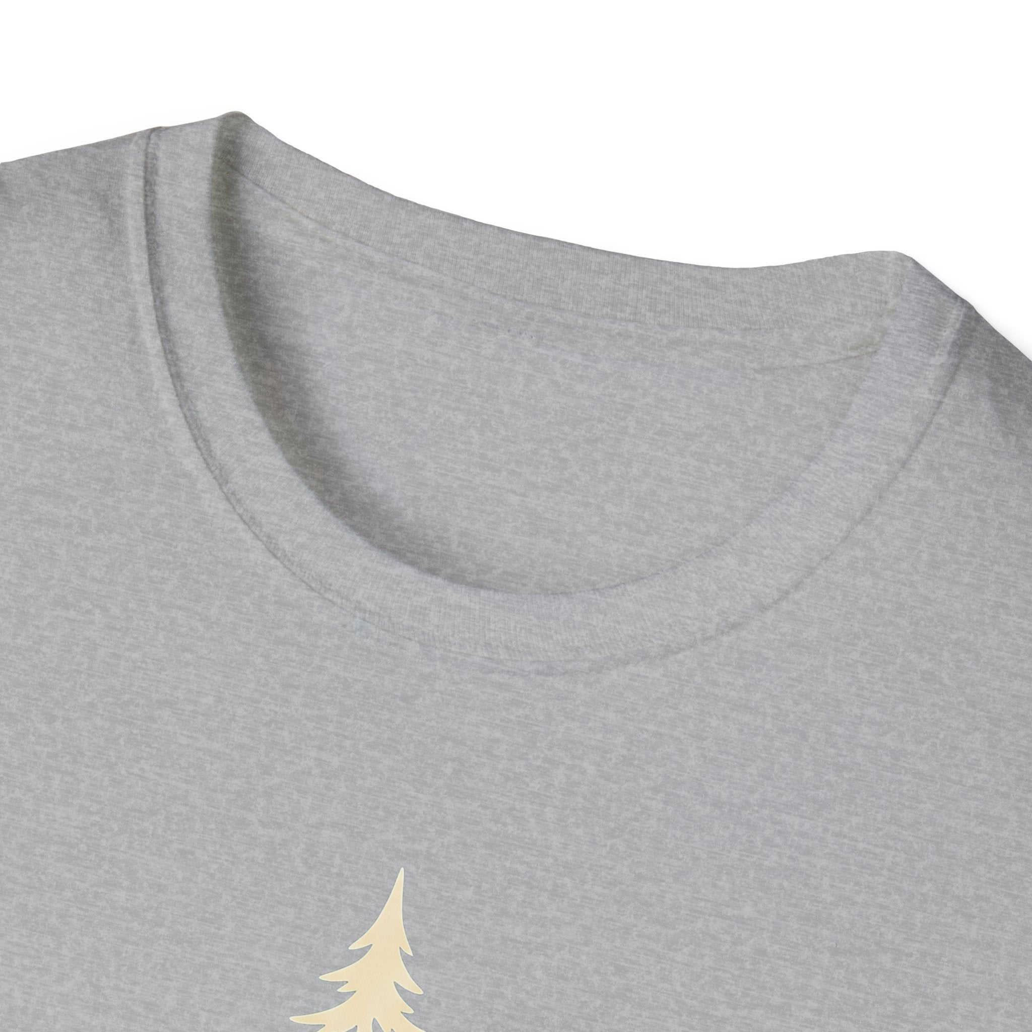 Sport grey T-shirt neckline close-up, no visible graphic