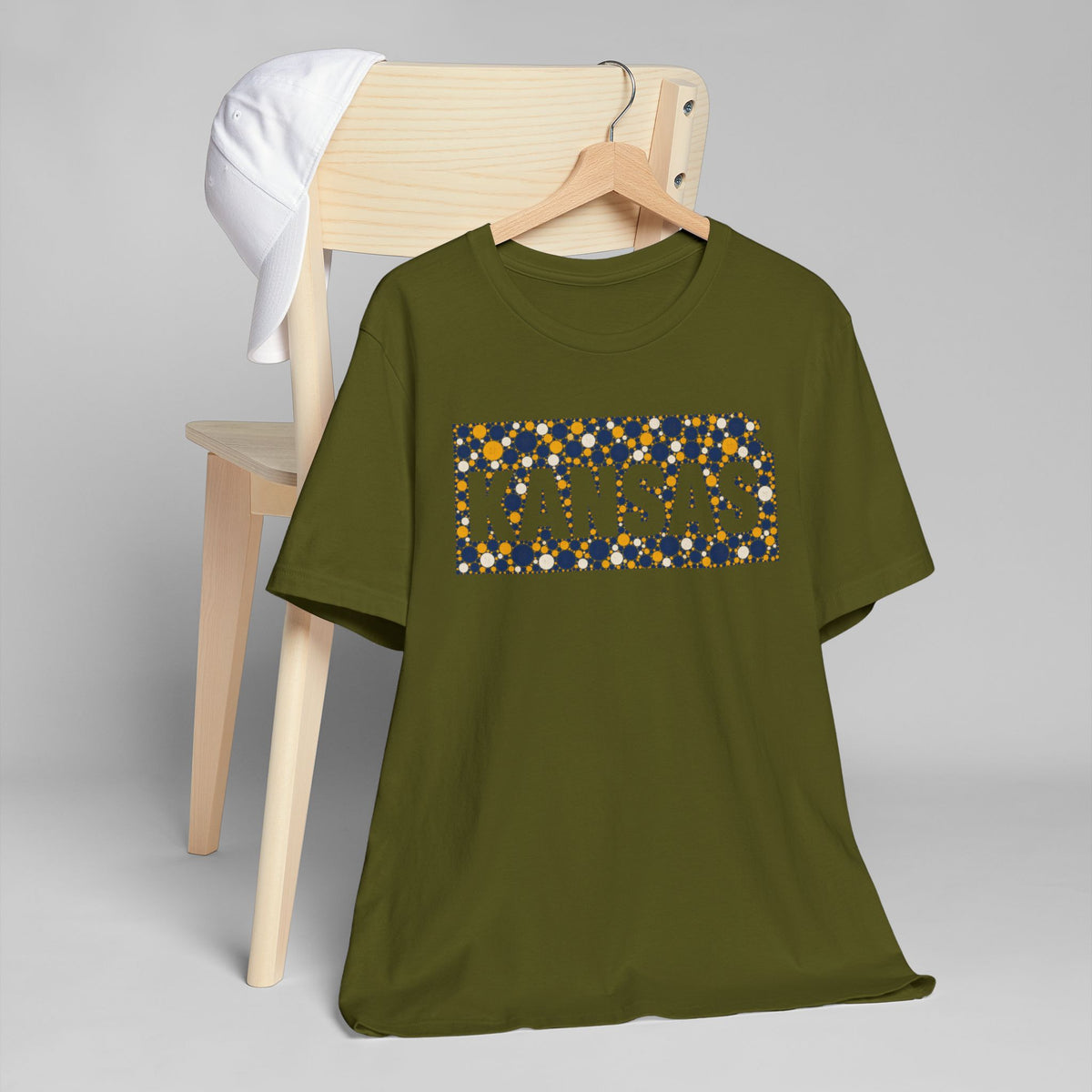 Kansas State Floral Pattern T-Shirt | Kansas Map Outline Graphic Tee