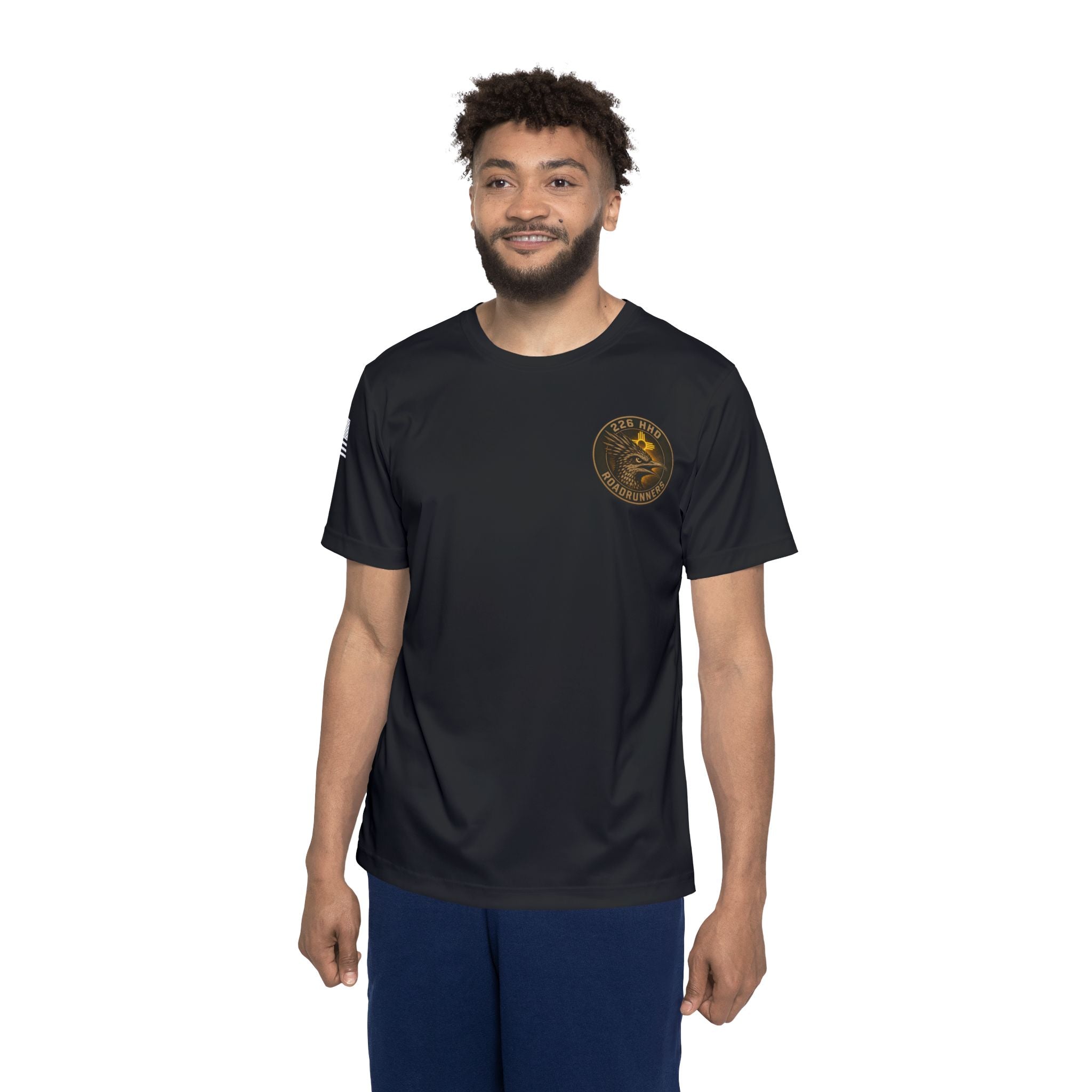 226HHD Black - 100% Polyester T-Shirt (print into material, can not feel the print)