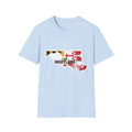 Light blue Maryland state outline flag t-shirt with “I AM MARYLAND” graphic