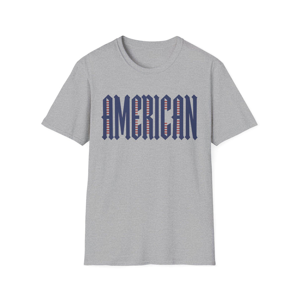American Flag Stripe Lettering T-Shirt - Patriotic USA Pride Tee