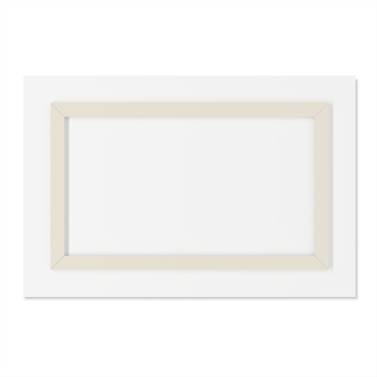 Beige inner frame acrylic wall art with blank center