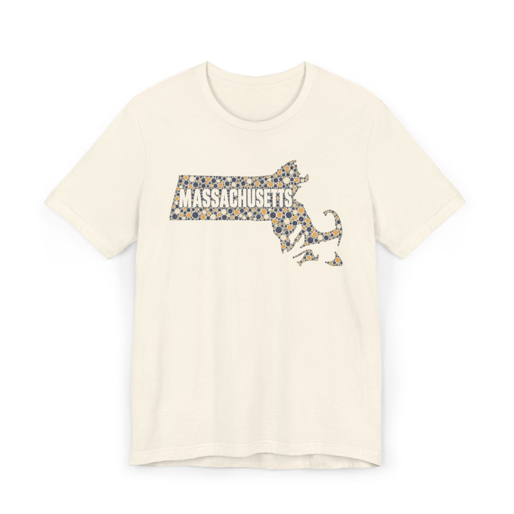 Massachusetts State Floral Map T-Shirt | Massachusetts Outline Graphic Tee