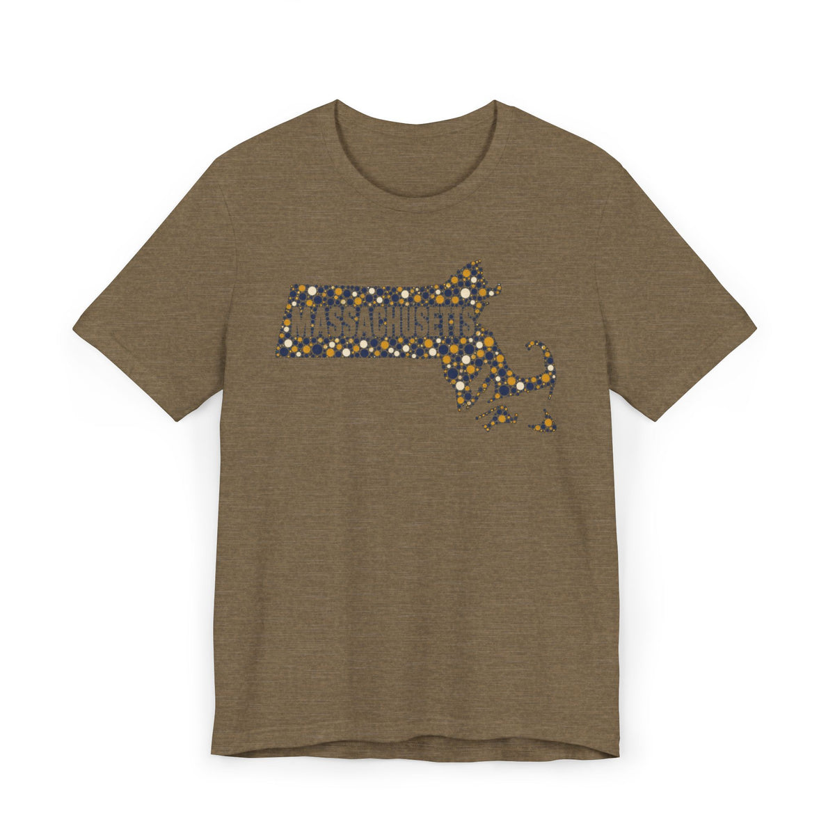 Massachusetts State Floral Map T-Shirt | Massachusetts Outline Graphic Tee