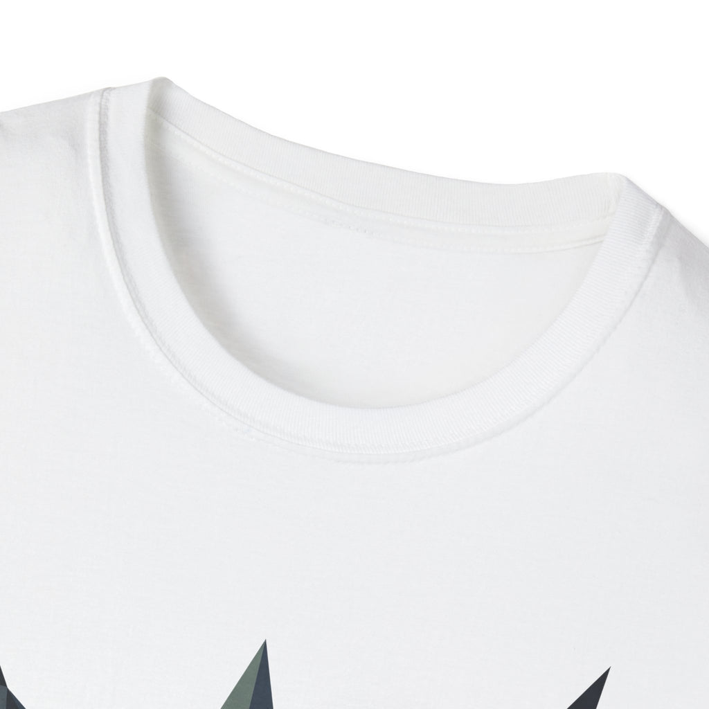 White crew-neck t-shirt neckline close-up