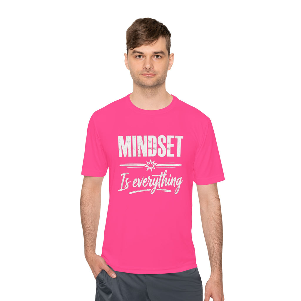 Neonpinkes T-shirt mit weißem „MINDSET“ und „It’s everything“ Aufdruck