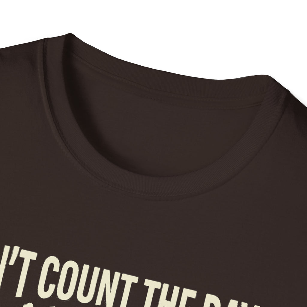 Dark chocolate T-shirt, close-up of crew neck and neckline seam