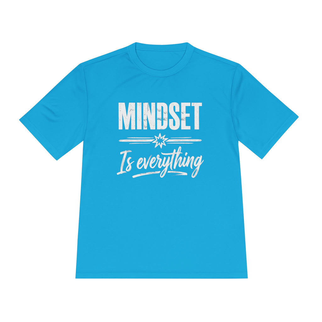 Tee azzurro chiaro con stampa motivazionale “MINDSET Is everything”