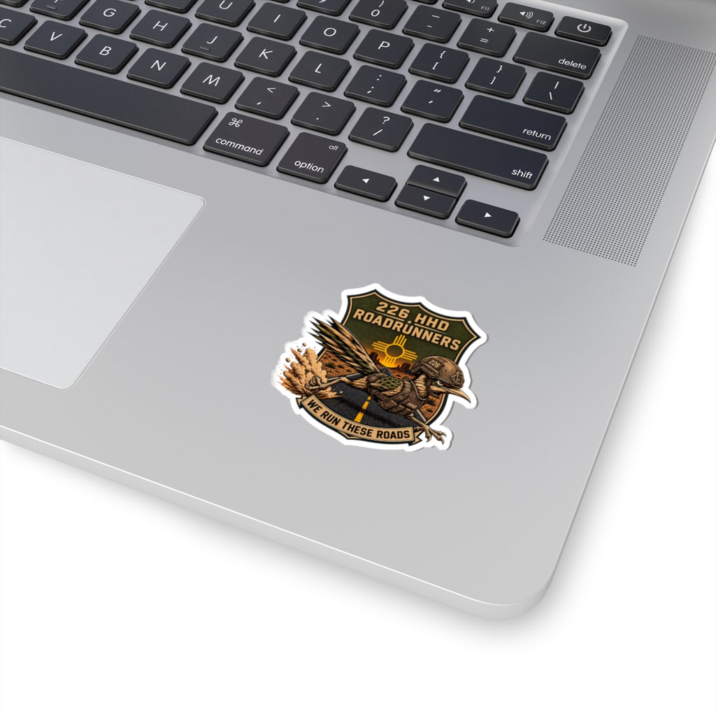 226 HHD Roadrunners Sticker — Military Unit Helmet Emblem (We Run These Roads)