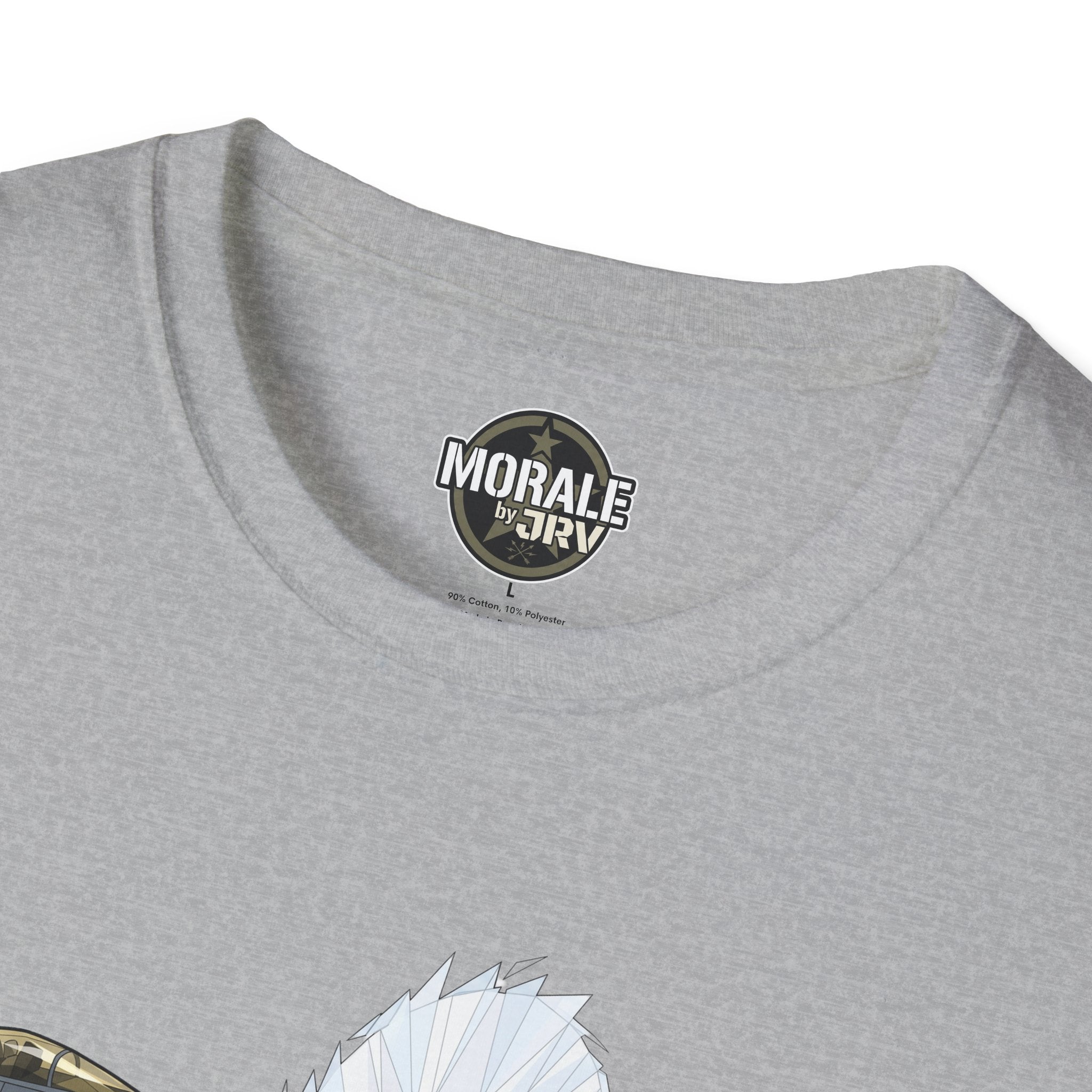Sport Grey T‑shirt neckline with “Morale by Brijri” logo