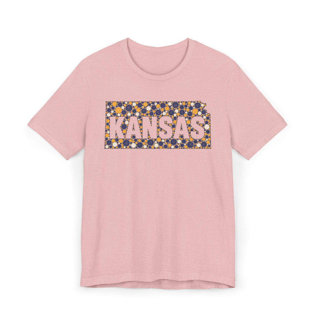 Kansas State Floral Pattern T-Shirt | Kansas Map Outline Graphic Tee