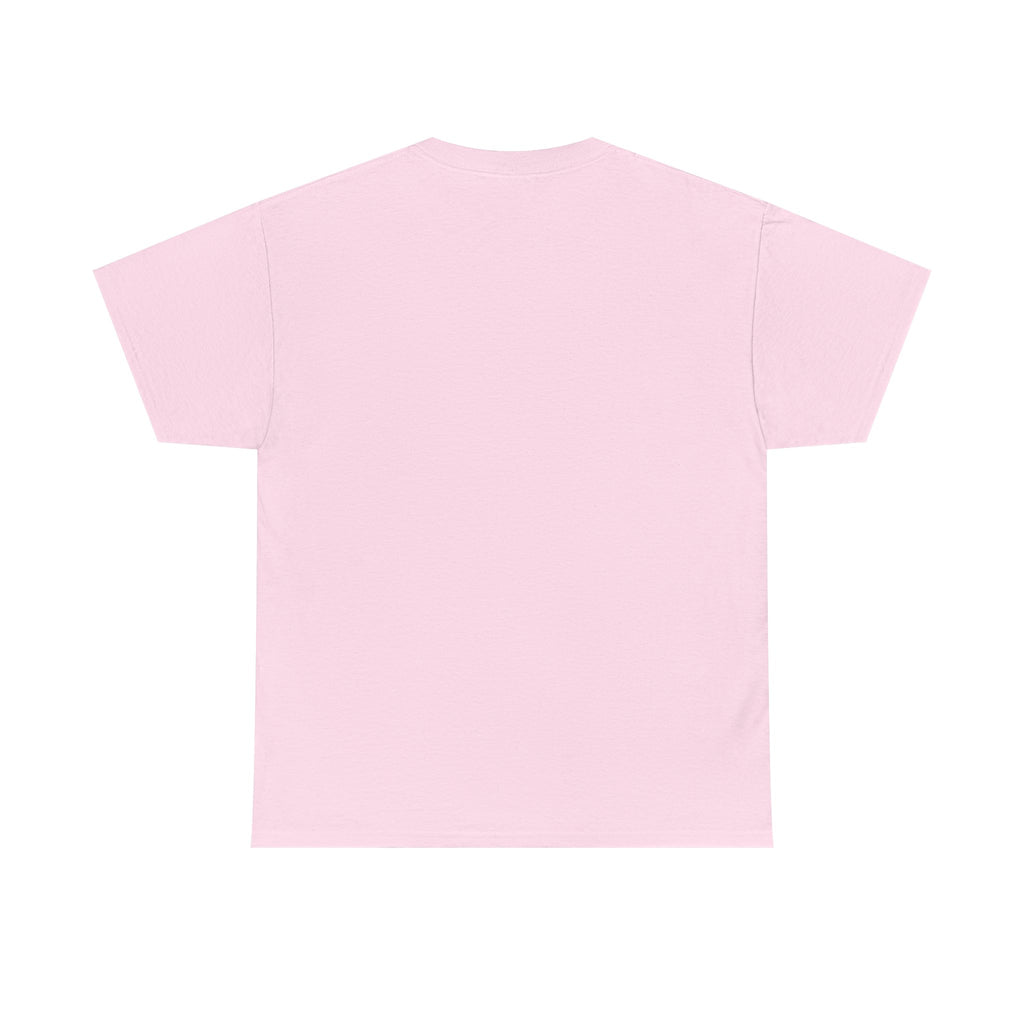 Light pink T-shirt with crew neck and short sleeves (back)