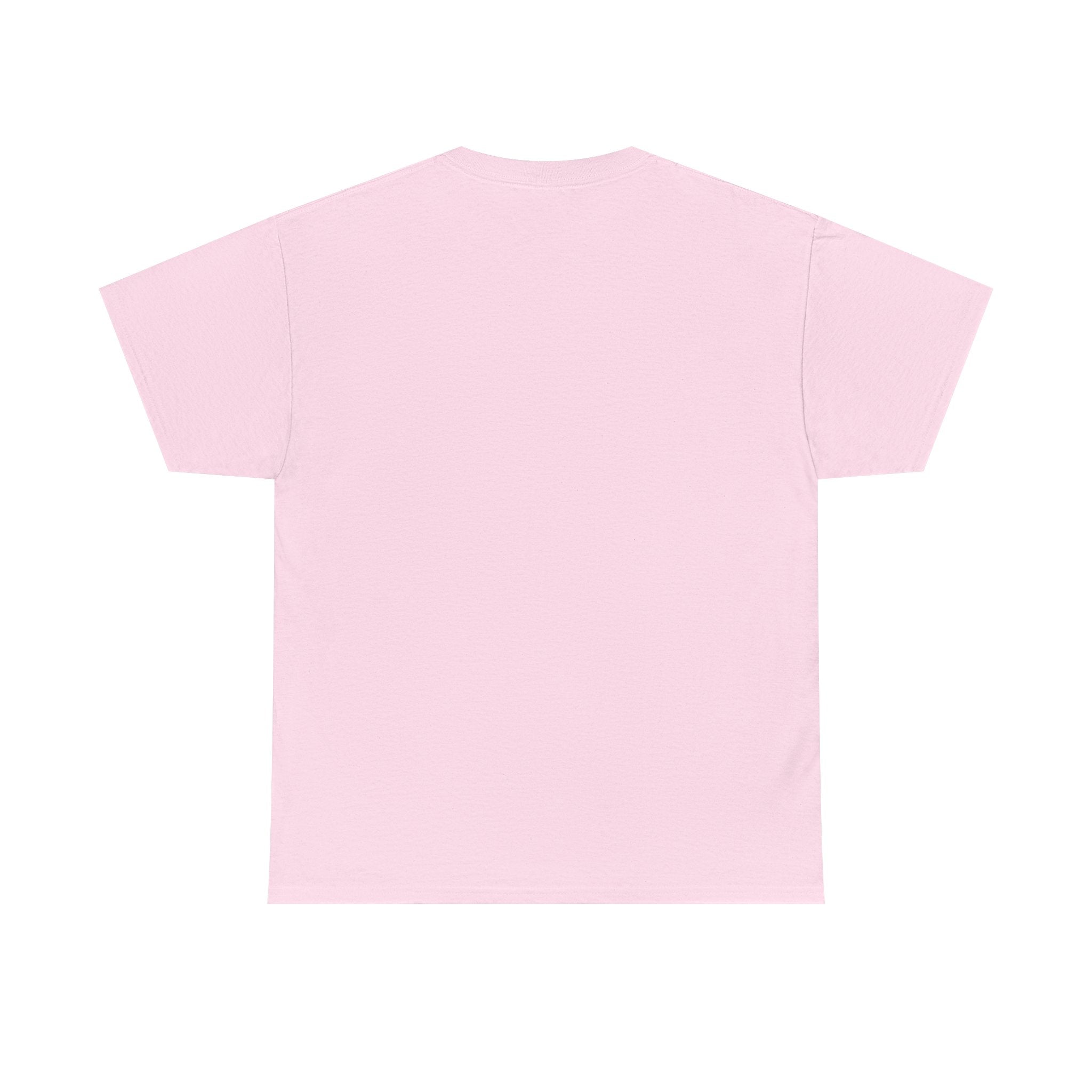 Light pink T-shirt with crew neck and short sleeves (back)