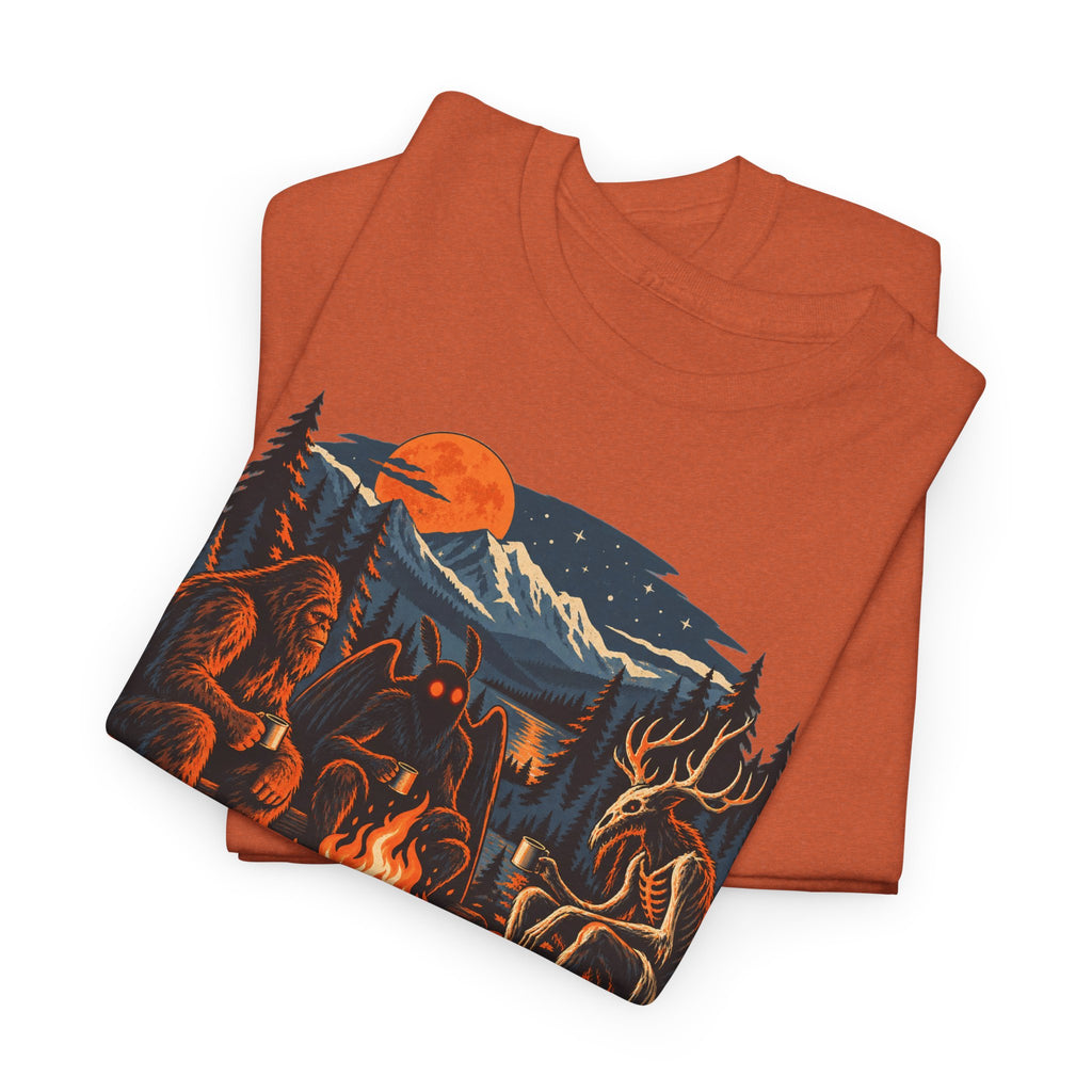 National Park After Dark Campfire Concert T-Shirt, Bear and Elk Mountain Camping Shirt for Men and Women, Hiking Gift Tee