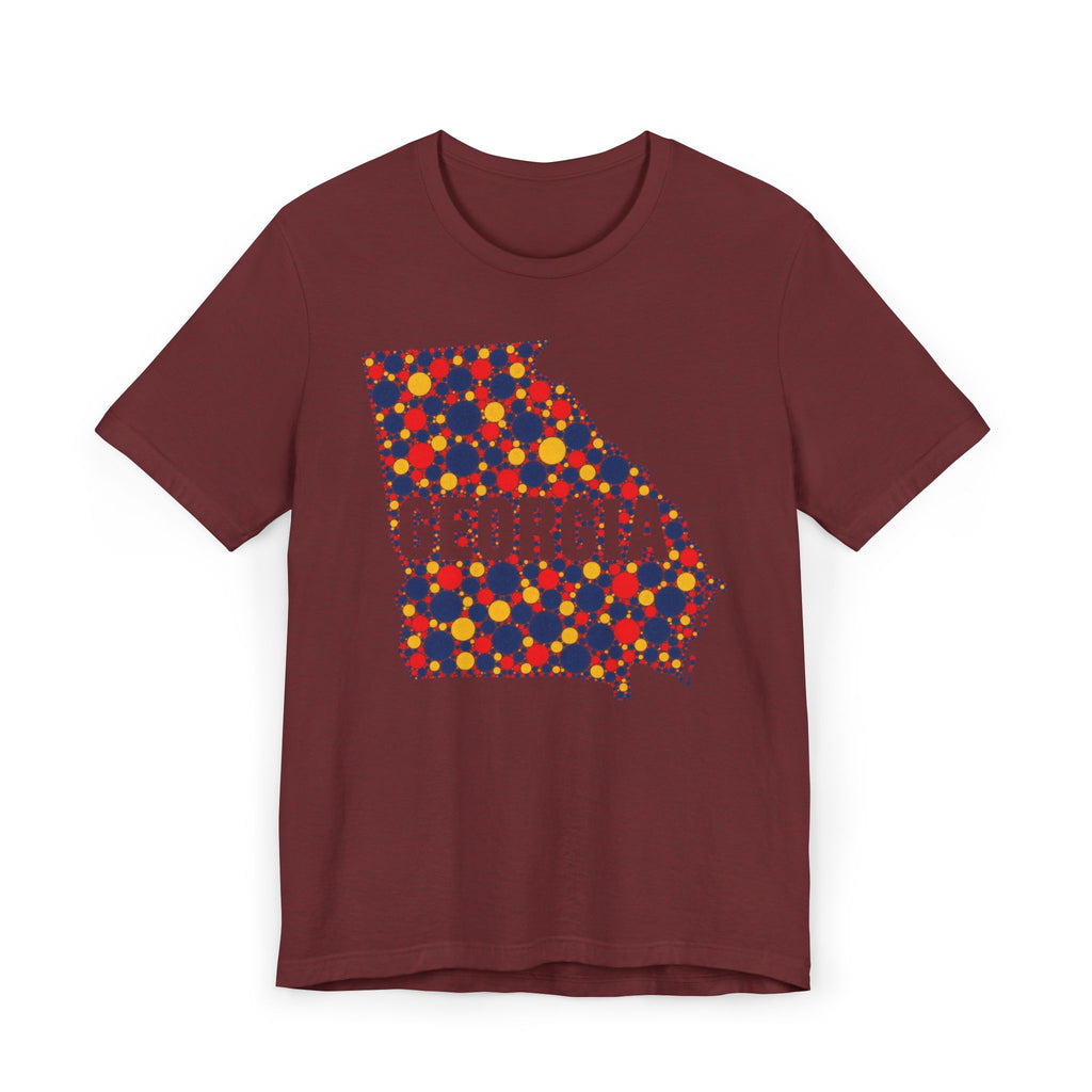 Georgia State Map Floral Pattern T-Shirt | Georgia Outline Graphic Tee