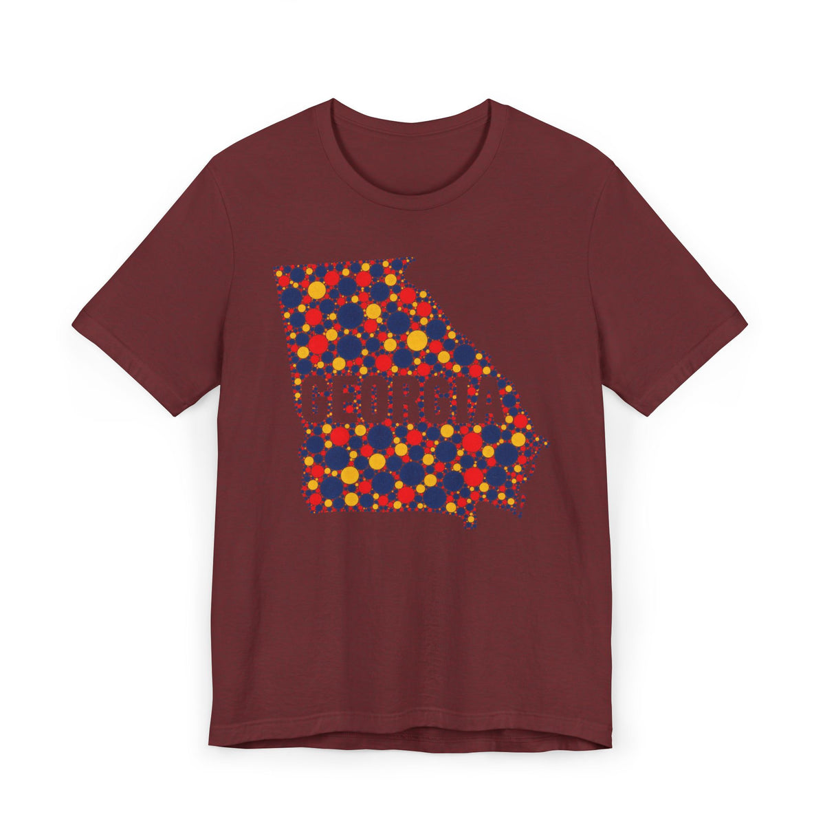 Georgia State Map Floral Pattern T-Shirt | Georgia Outline Graphic Tee