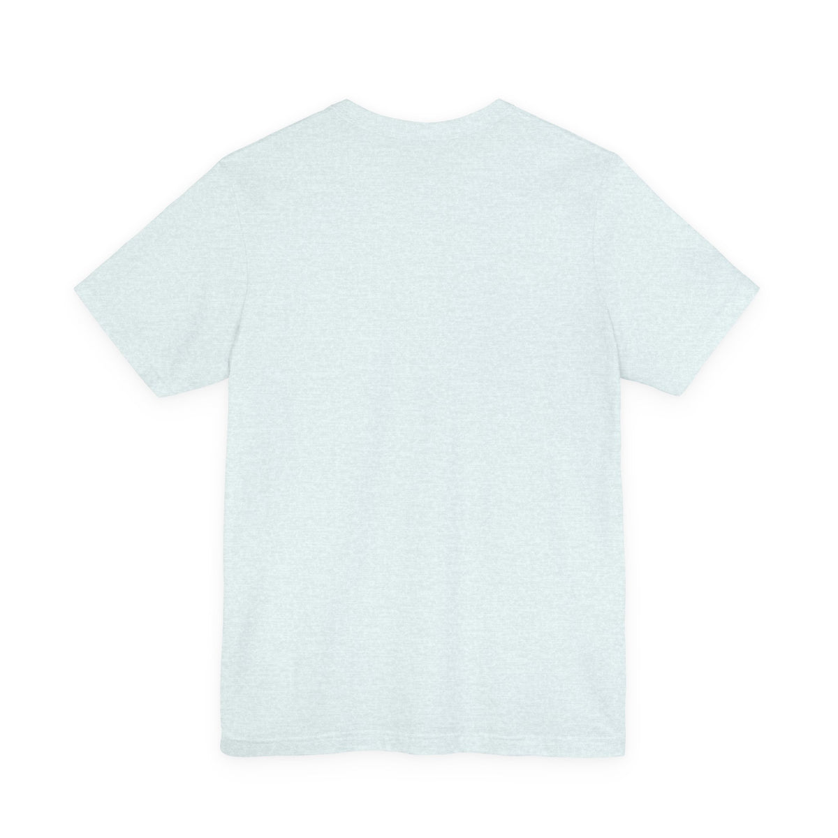 Light blue T-shirt, plain back, crew neck