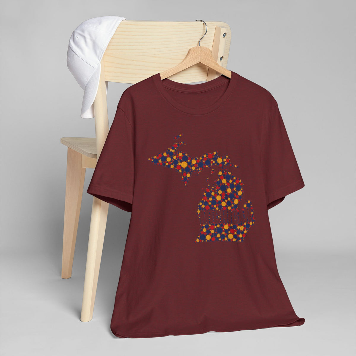 Michigan State Floral Map T-Shirt | Michigan Outline Graphic Tee