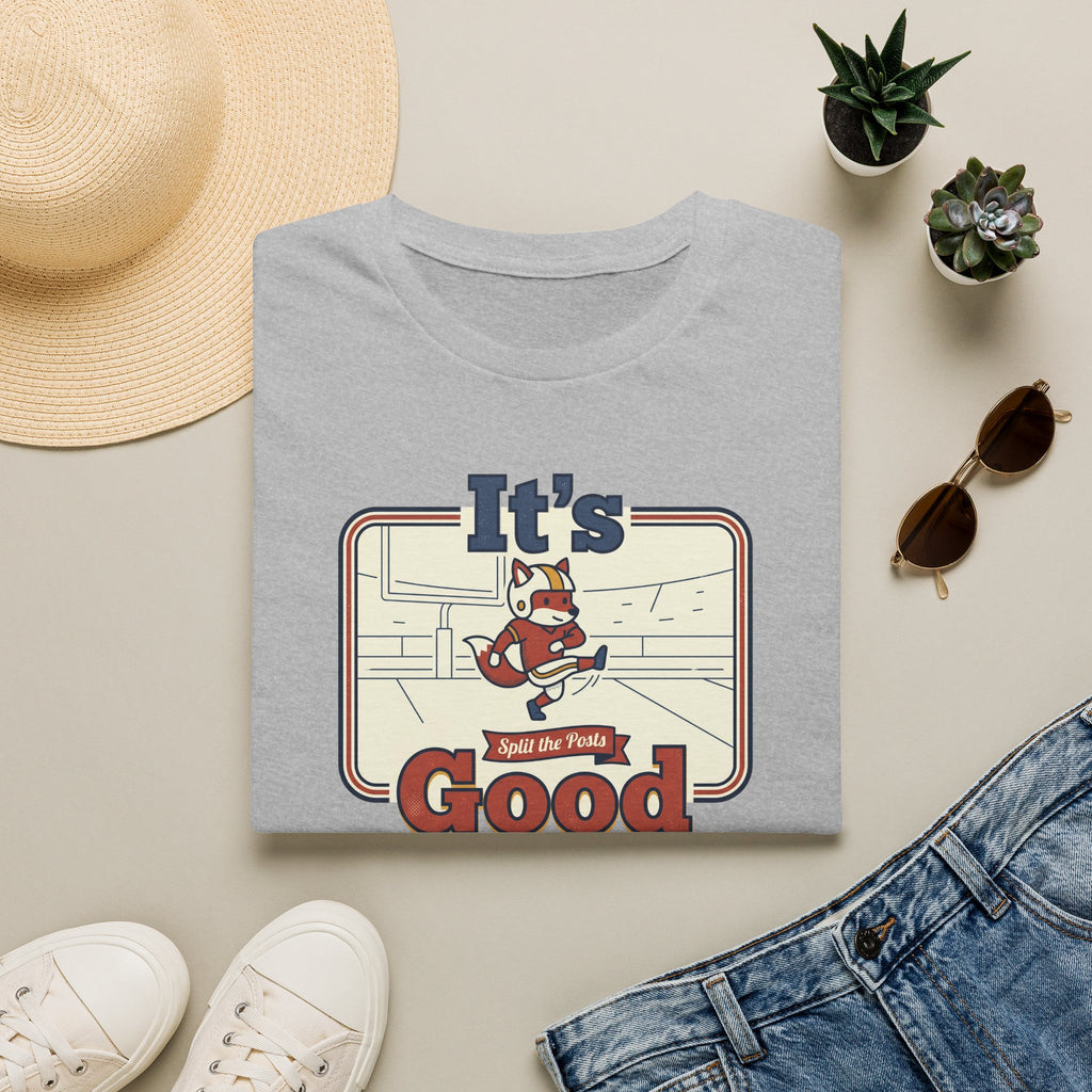 Sport grey crew-neck T-shirt with fox skate 'It's Good' front graphic