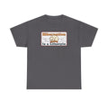 Charcoal crew-neck T-shirt with “Hibernation Is a Lifestyle” sloth graphic on chest